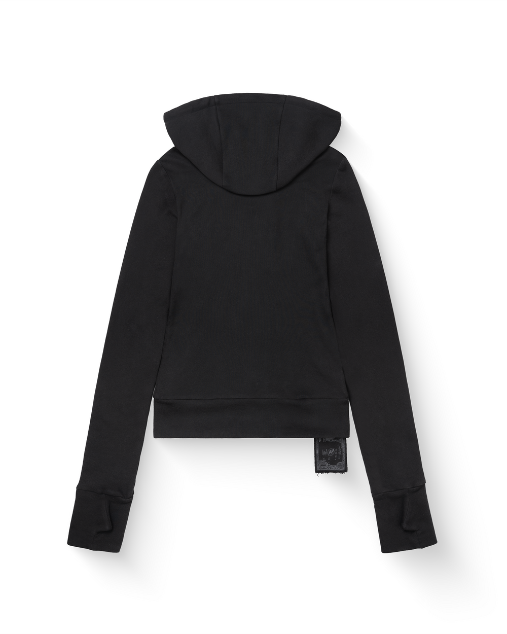 big zipper hoodie _ black